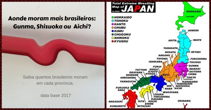 provincias do japao, brasileiros no japao